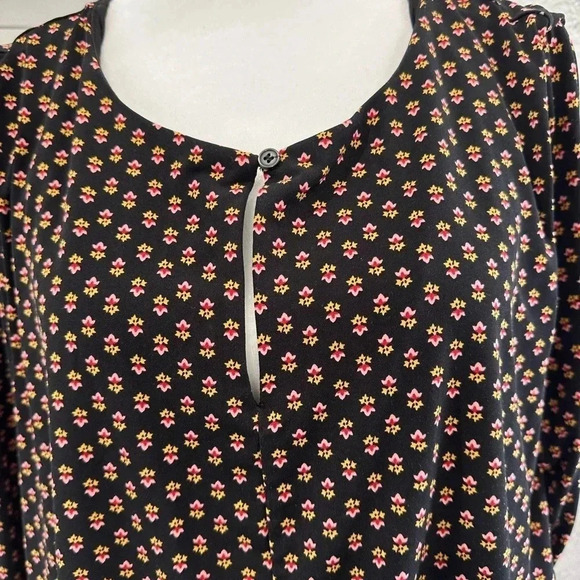 🌺 Loft Floral Long Sleeve Dress Sz 12‎ 🌺 - Picture 4 of 6